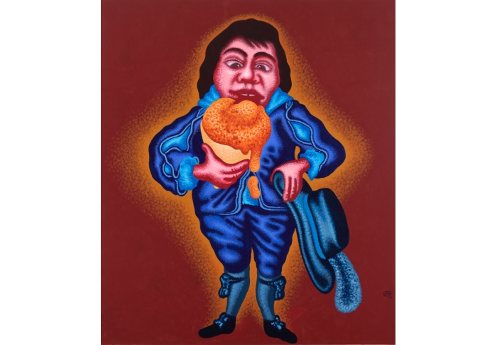 Peter Saul Blue Boy with Ice Cream Cone